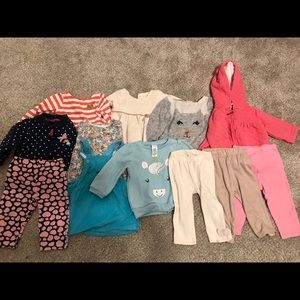 9m old girl tops & bottoms. #11 different items!